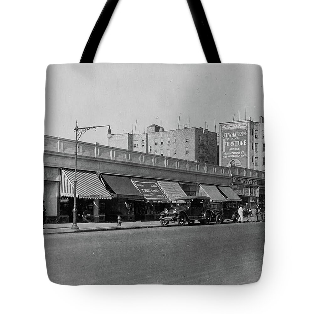 Dyckman Street Tote Bag featuring the photograph Dyckman Street, 1927 by Cole Thompson