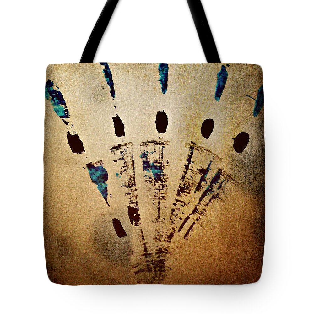 Black Tote Bag featuring the painting Dynamic Motion by 'REA' Gallery
