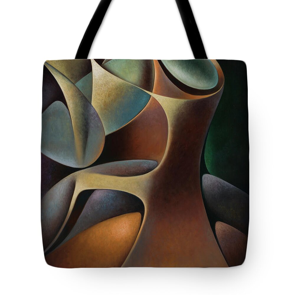 Chair Tote Bag featuring the painting Dynamic Series #2 by Ricardo Chavez-Mendez