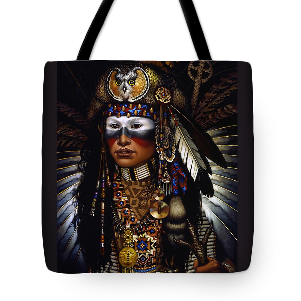 Indian Tote Bag featuring the painting Eagle Claw by Jane Whiting Chrzanoska