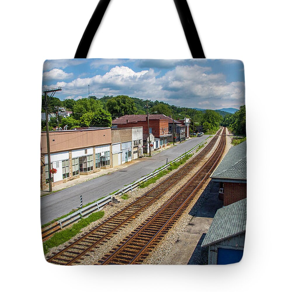 Small Town Tote Bag featuring the photograph Eagle Rock Station 1 by Star City SkyCams