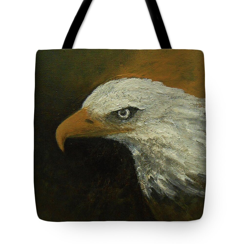 Symbolism Tote Bag featuring the painting Eagle Spirit - Trust by Jane See
