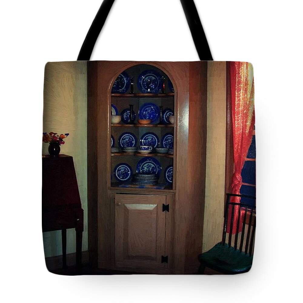 Antiques Tote Bag featuring the painting Early American Elegance by RC DeWinter