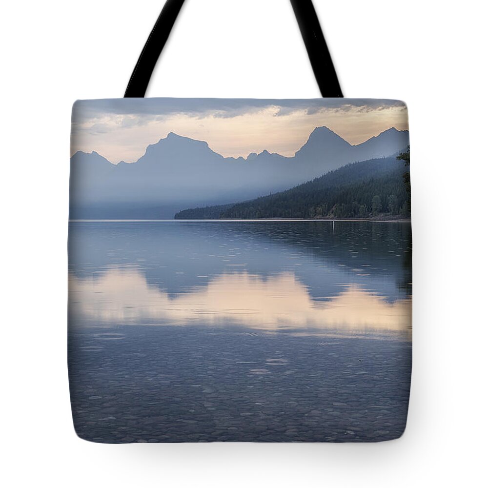 Lake Mcdonald Tote Bag featuring the photograph Early Morning at Lake McDonald - Glacier NP by Belinda Greb