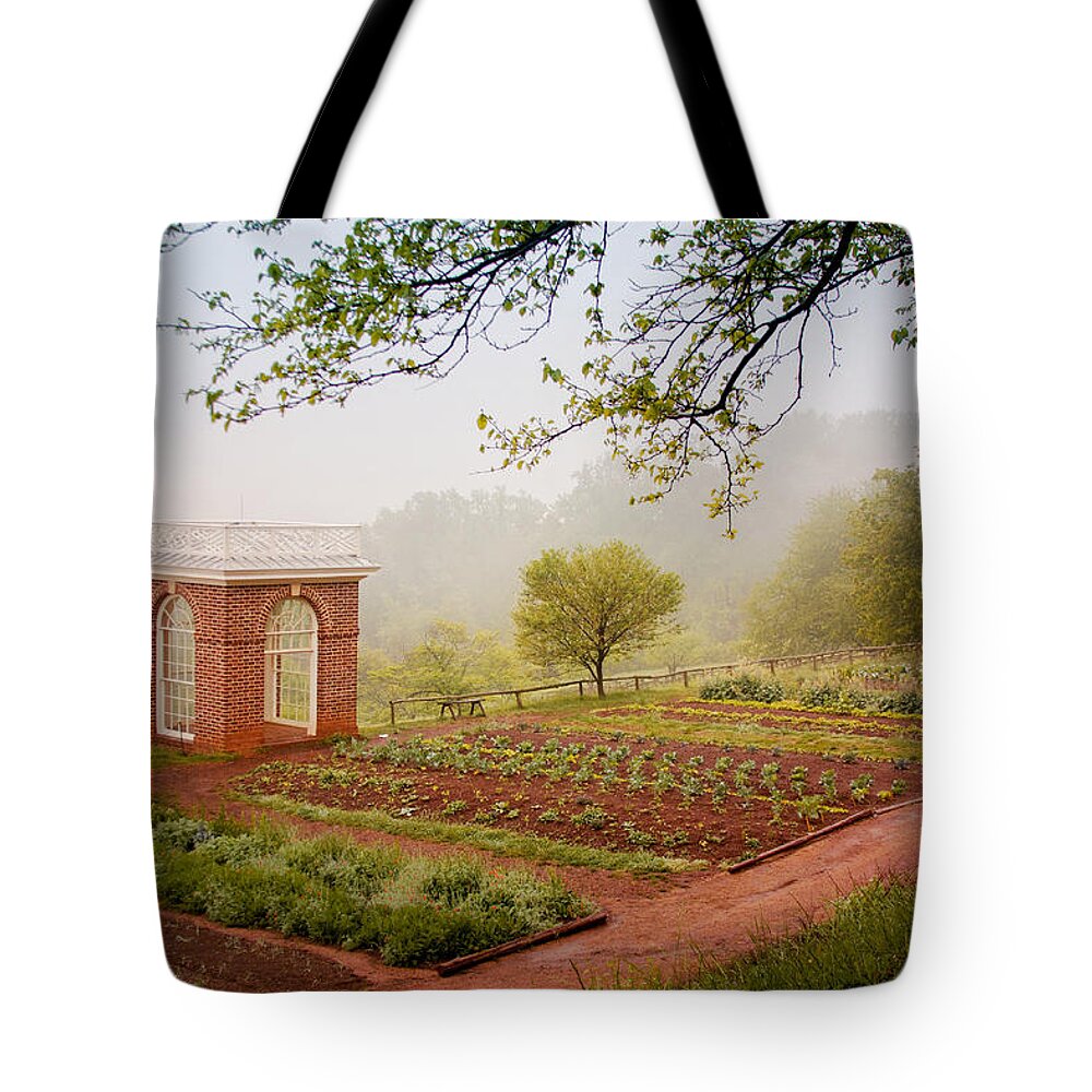 Thomas Jefferson Tote Bag featuring the photograph Early Morning at Monticello by Hermes Fine Art
