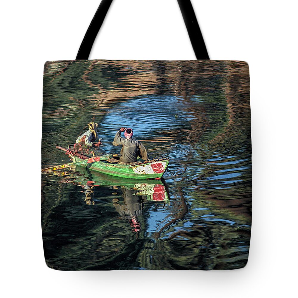 Egypt Tote Bag featuring the photograph Nile River Early Morning Magic by Paul Vitko