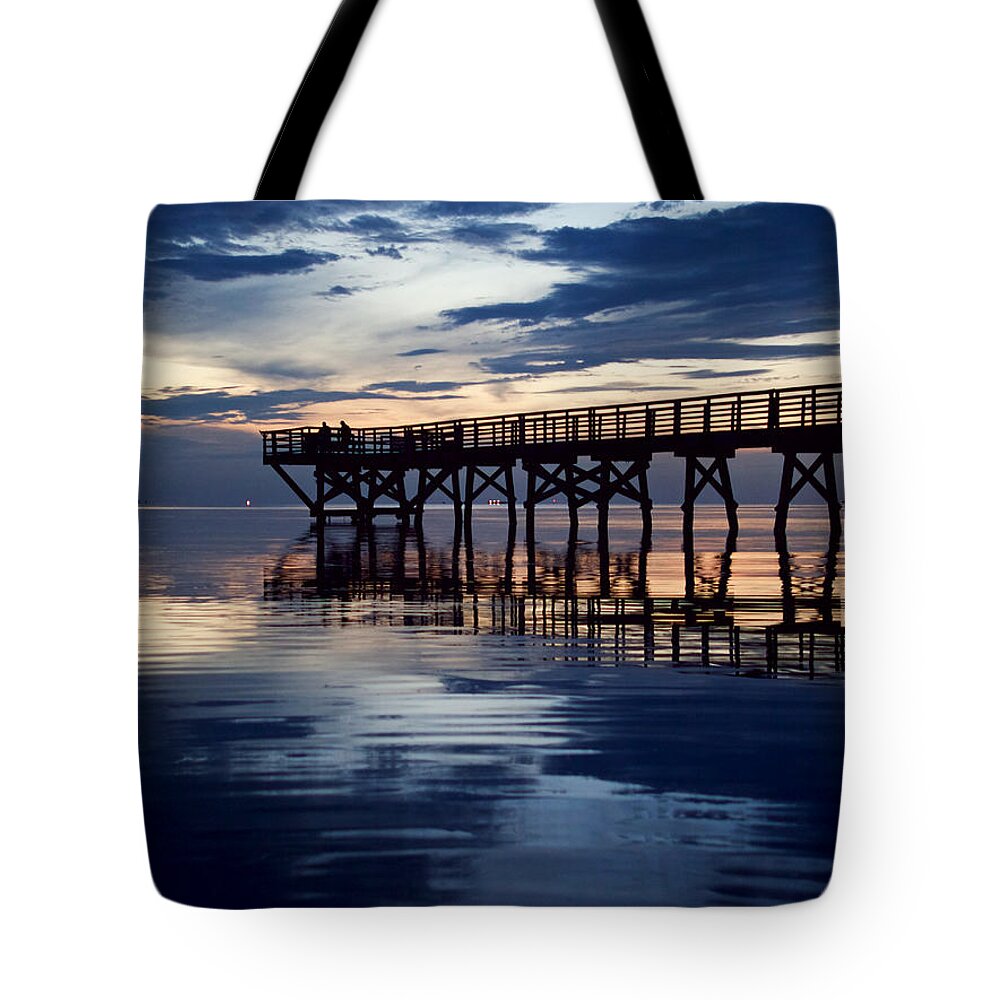 Pier Tote Bag featuring the photograph Early Risers by Rachel Morrison