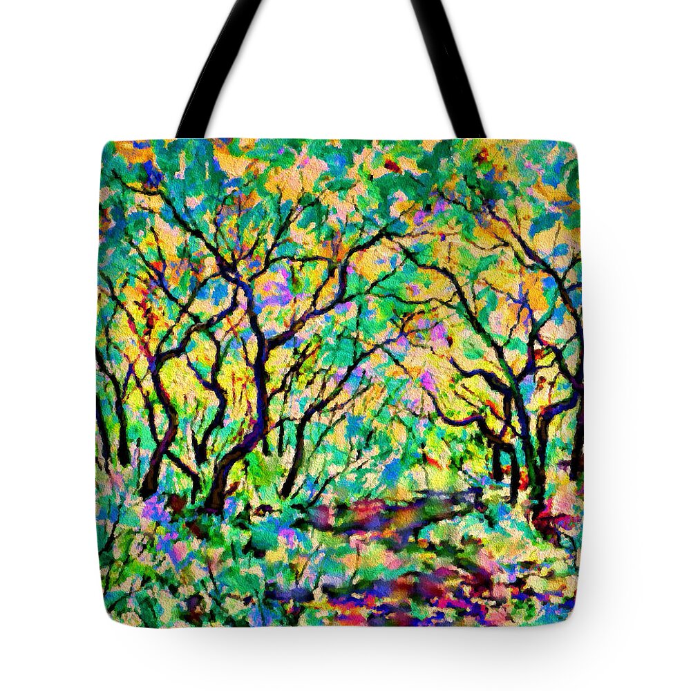 Natalie Holland Art Tote Bag featuring the painting Early Spring by Natalie Holland