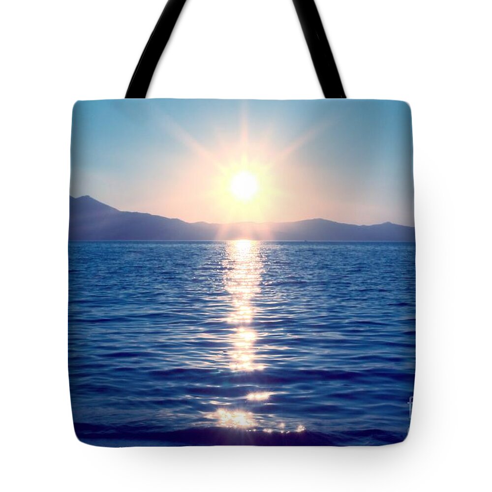 Sunset Tote Bag featuring the photograph Early Sunset by Joe Lach