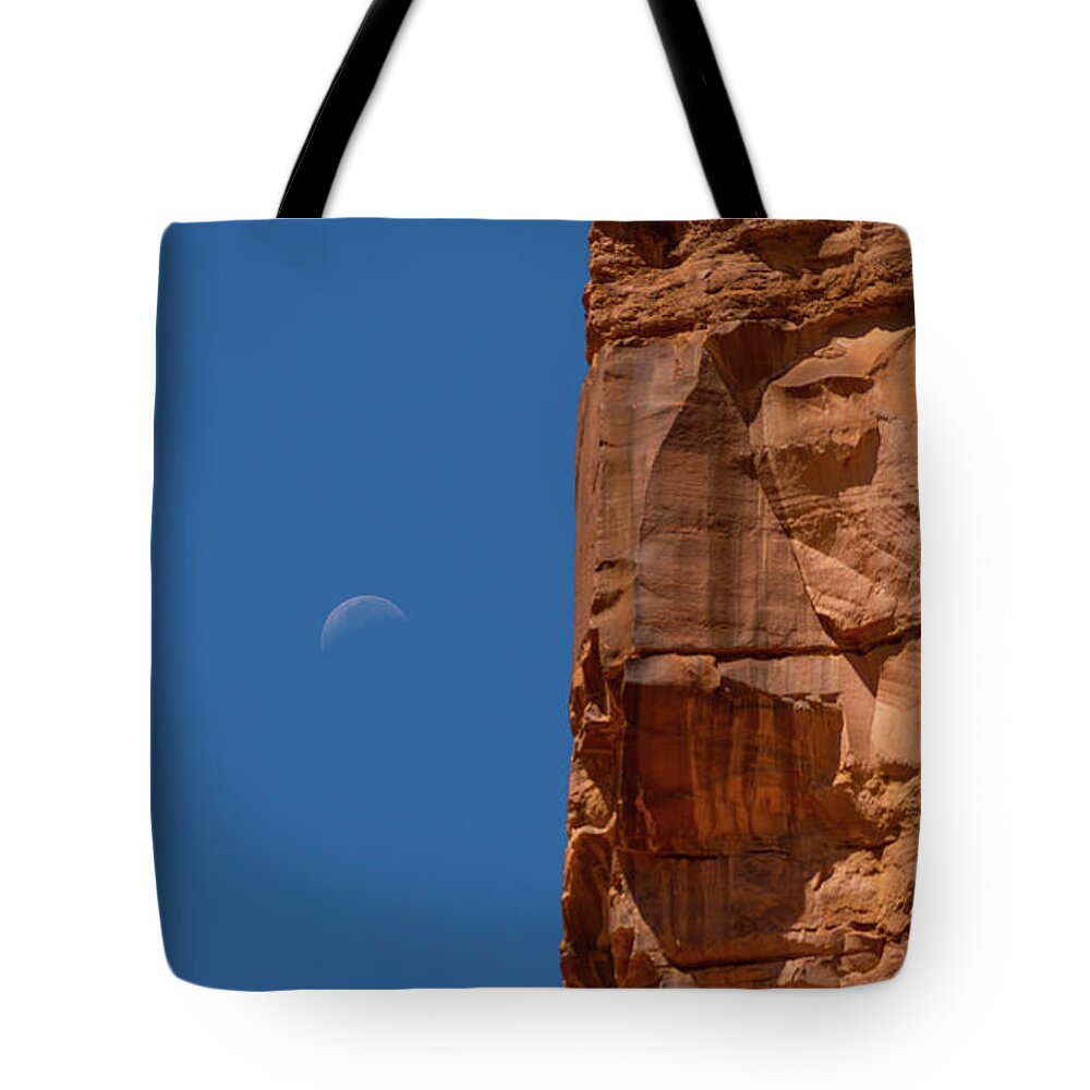Utah Tote Bag featuring the photograph Earth Meets Moon Capitol Reef National Park Utah by Lawrence S Richardson Jr