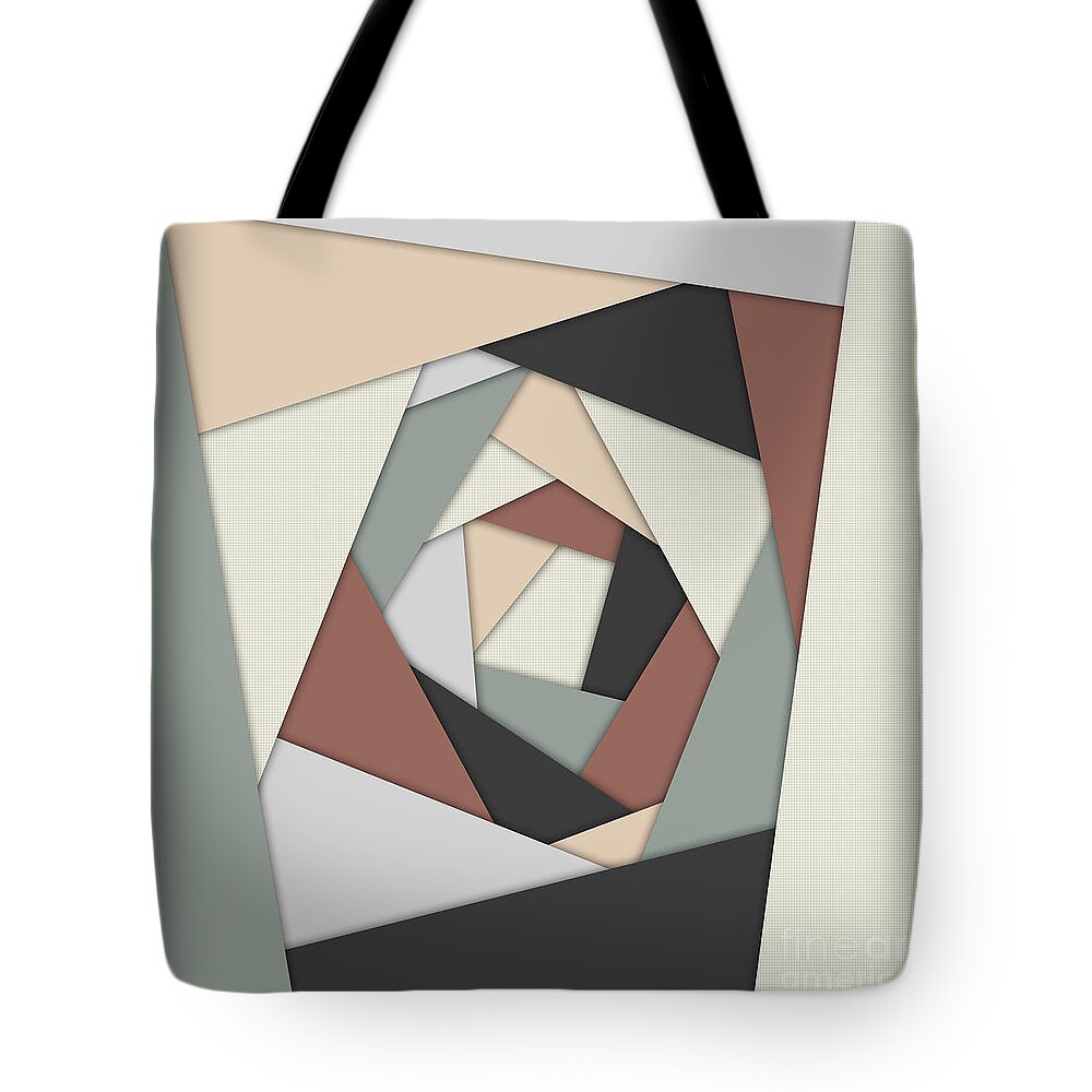 Earth Tones Tote Bag featuring the digital art Earth Tones Layers by Phil Perkins