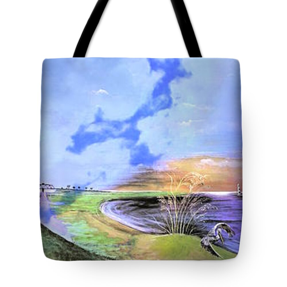  Tote Bag featuring the painting East Cooper by Virginia Bond