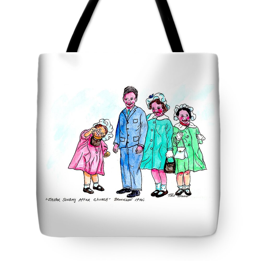 Easter Sunday - After Church Tote Bag featuring the painting Easter Sunday - After Church by Philip And Robbie Bracco