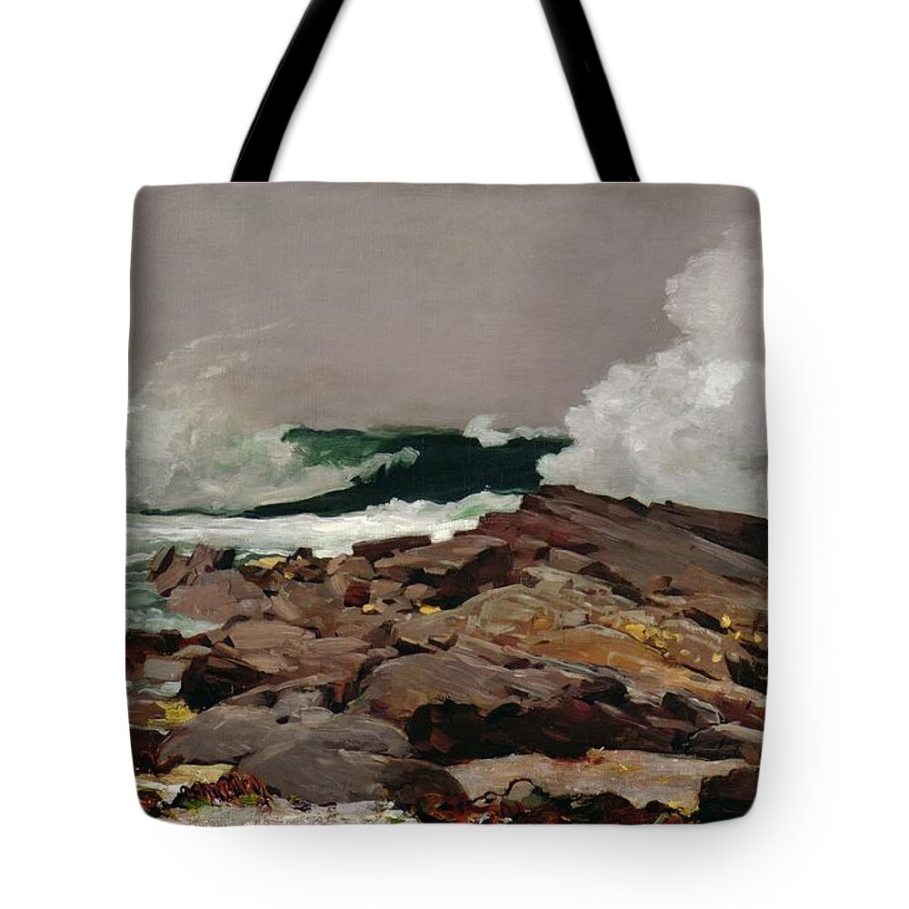 Winslow Homer Tote Bag featuring the painting Eastern Point by Winslow Homer