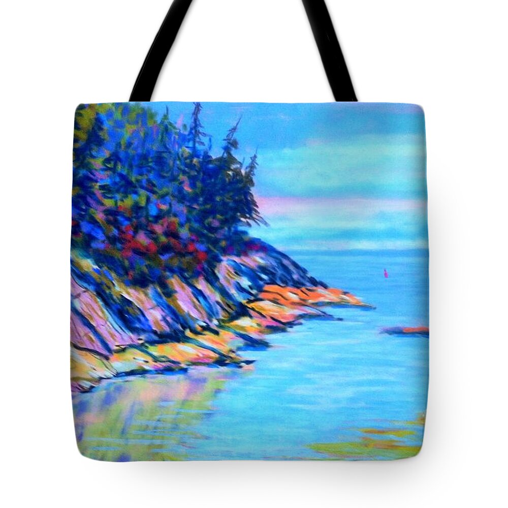 Pastels Tote Bag featuring the pastel Eastern Points #3 by Rae Smith