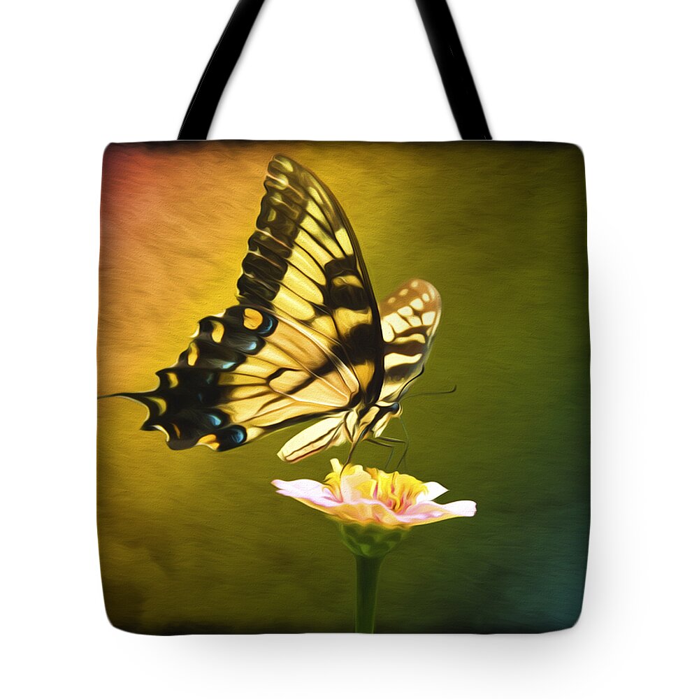Eastern Swallowtail Butterfly Tote Bag featuring the photograph Eastern Swallowtail by Steven Michael