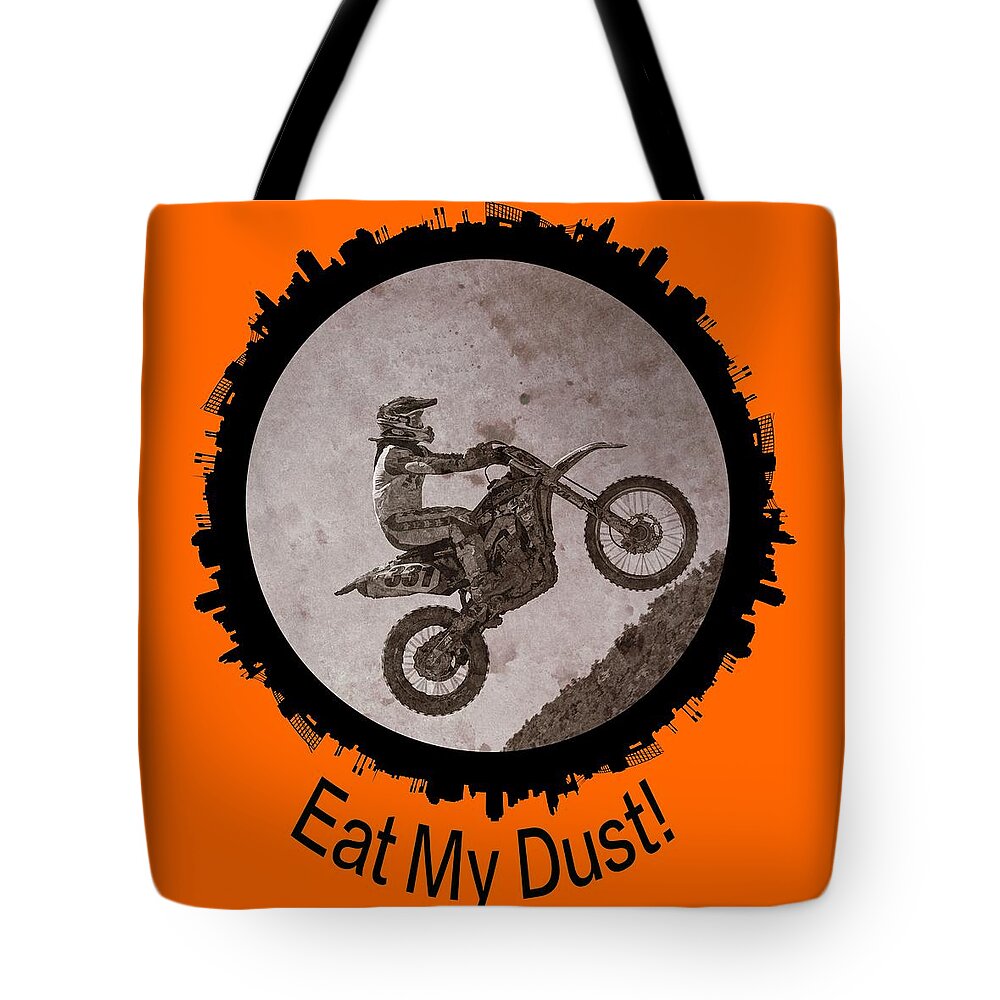 Action Tote Bag featuring the digital art Eat My Dust by OLena Art