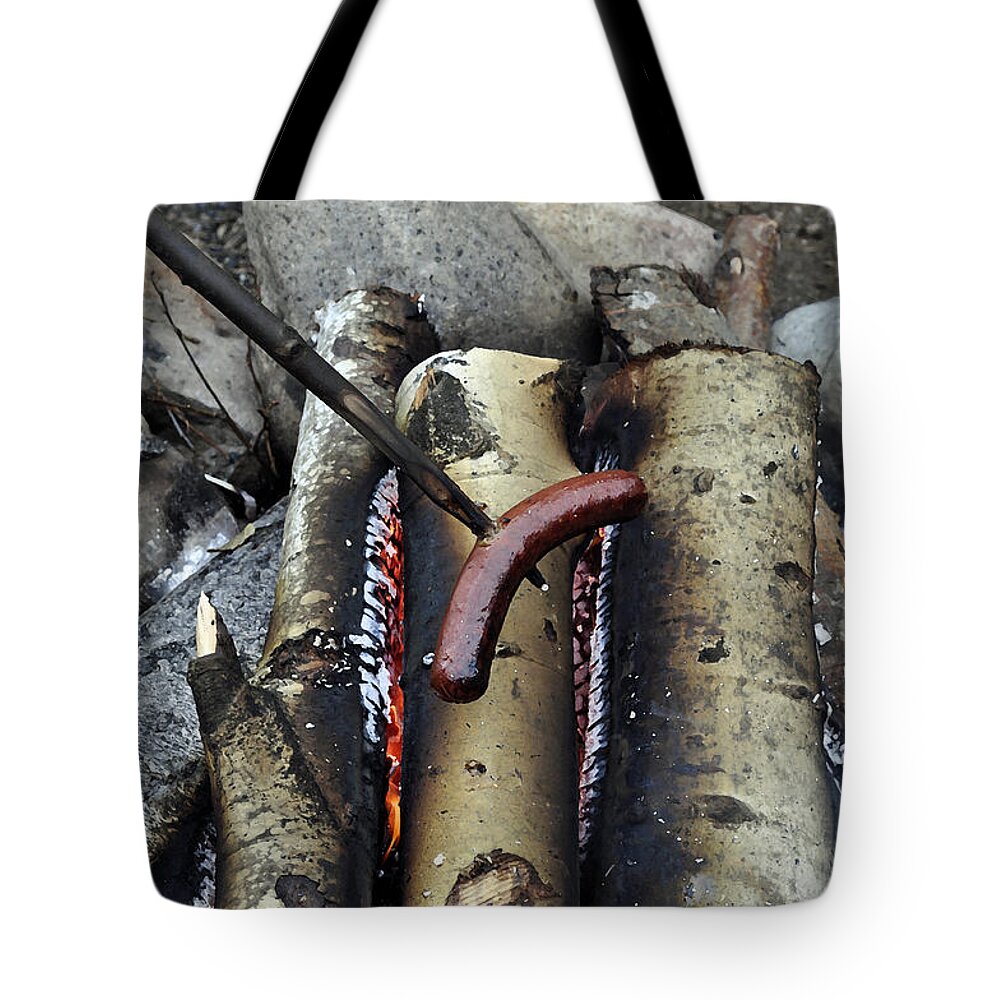 Campfire Tote Bag featuring the photograph Eating Out by Cathy Mahnke