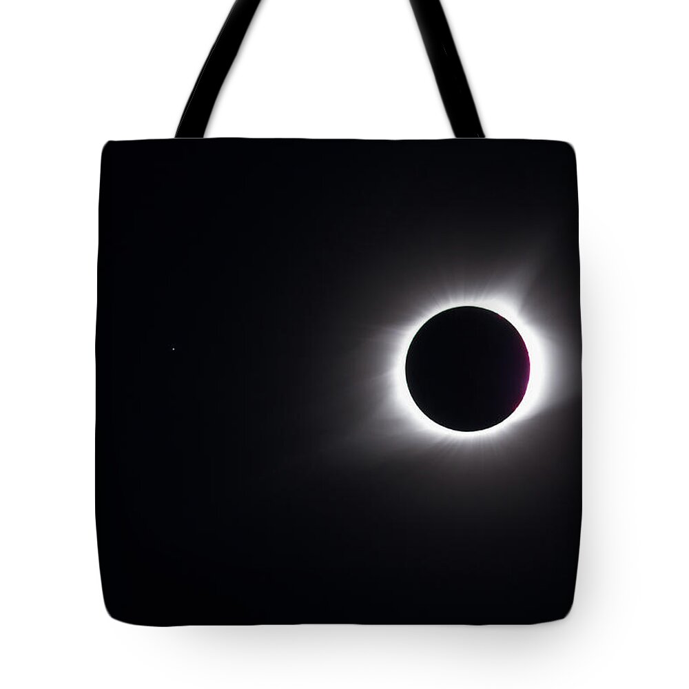 Eclipse Tote Bag featuring the photograph Eclipse Totality and Regulus by Paul Rebmann