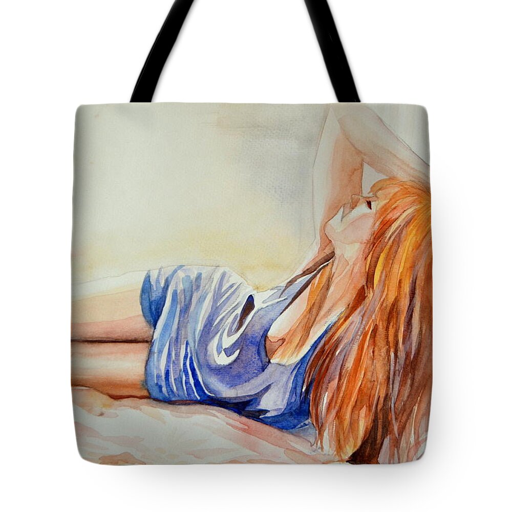 Ecstacy Tote Bag featuring the drawing Ecstacy by Parag Pendharkar