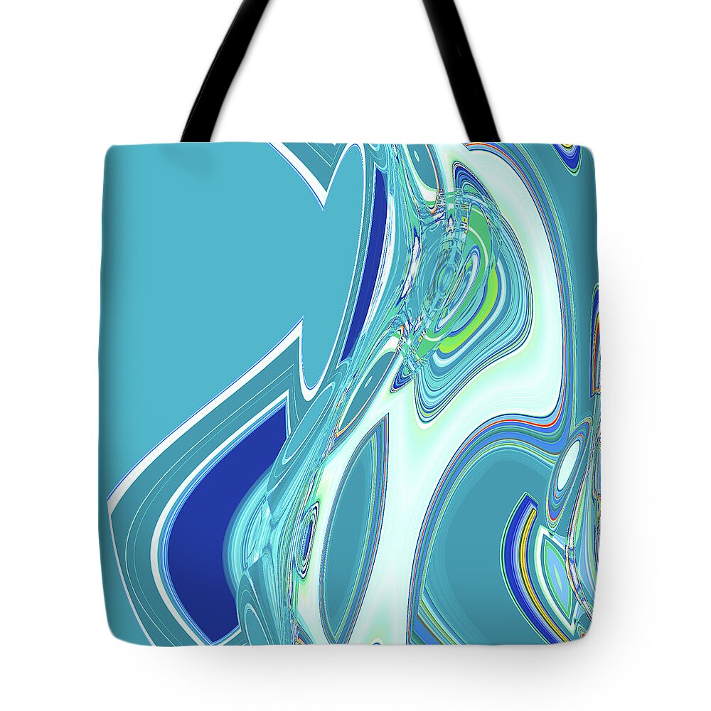 Abstract Tote Bag featuring the digital art Eddies by Gina Harrison