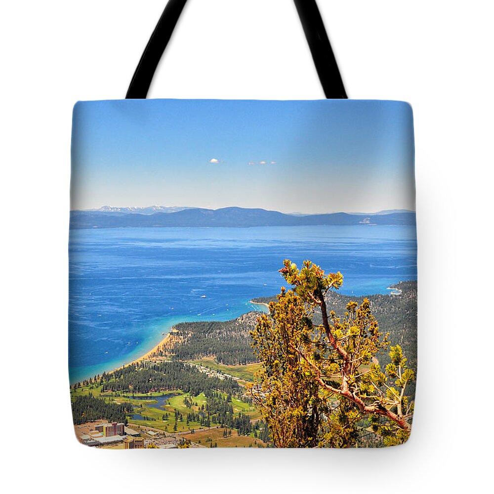 Lake Tahoe Tote Bag featuring the photograph Edgewood Golf Course and Lake Tahoe - South Lake Tahoe - California by Bruce Friedman