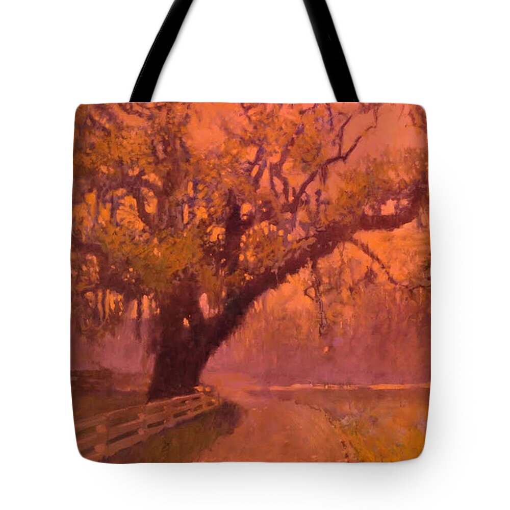 Edisto Tote Bag featuring the painting Edisto Road by Blue Sky