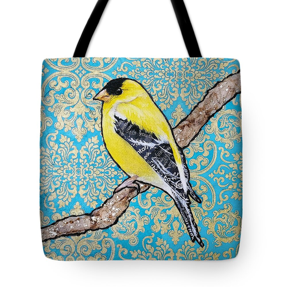 Bird Tote Bag featuring the painting Edward by Jacqueline Bevan