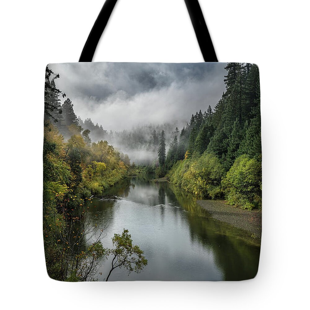 Humboldt Redwoods State Park Tote Bag featuring the photograph Eel River in Autumn 2017 by Greg Nyquist