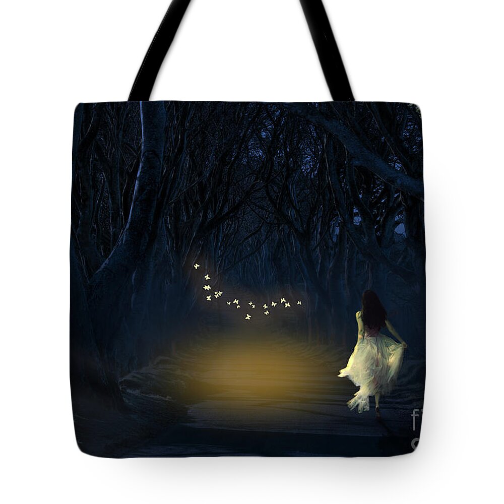 Dark Hedges Tote Bag featuring the photograph Eerie Dark Hedges by Nina Ficur Feenan