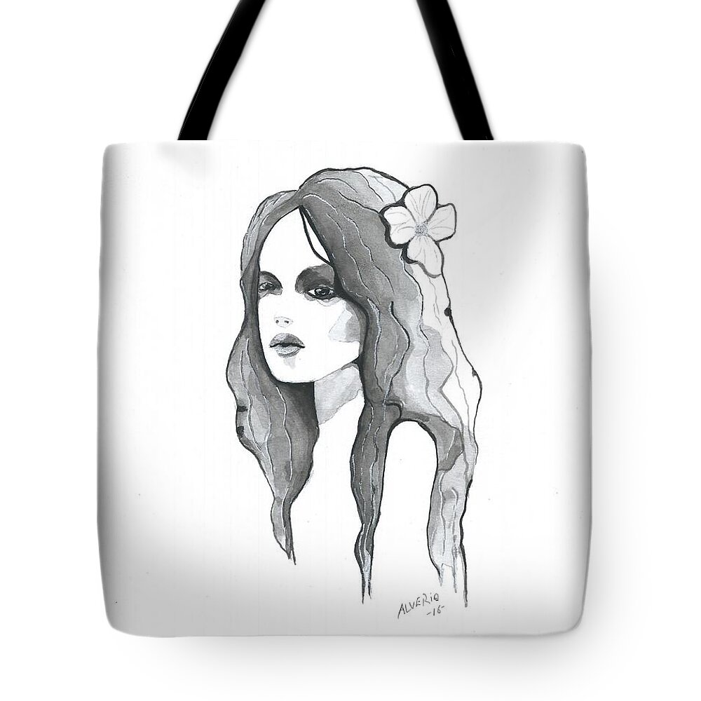 Effect Tote Bag featuring the painting Effect by Edwin Alverio