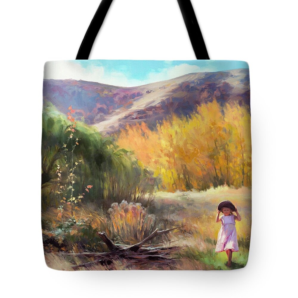 Country Tote Bag featuring the painting Effervescence by Steve Henderson