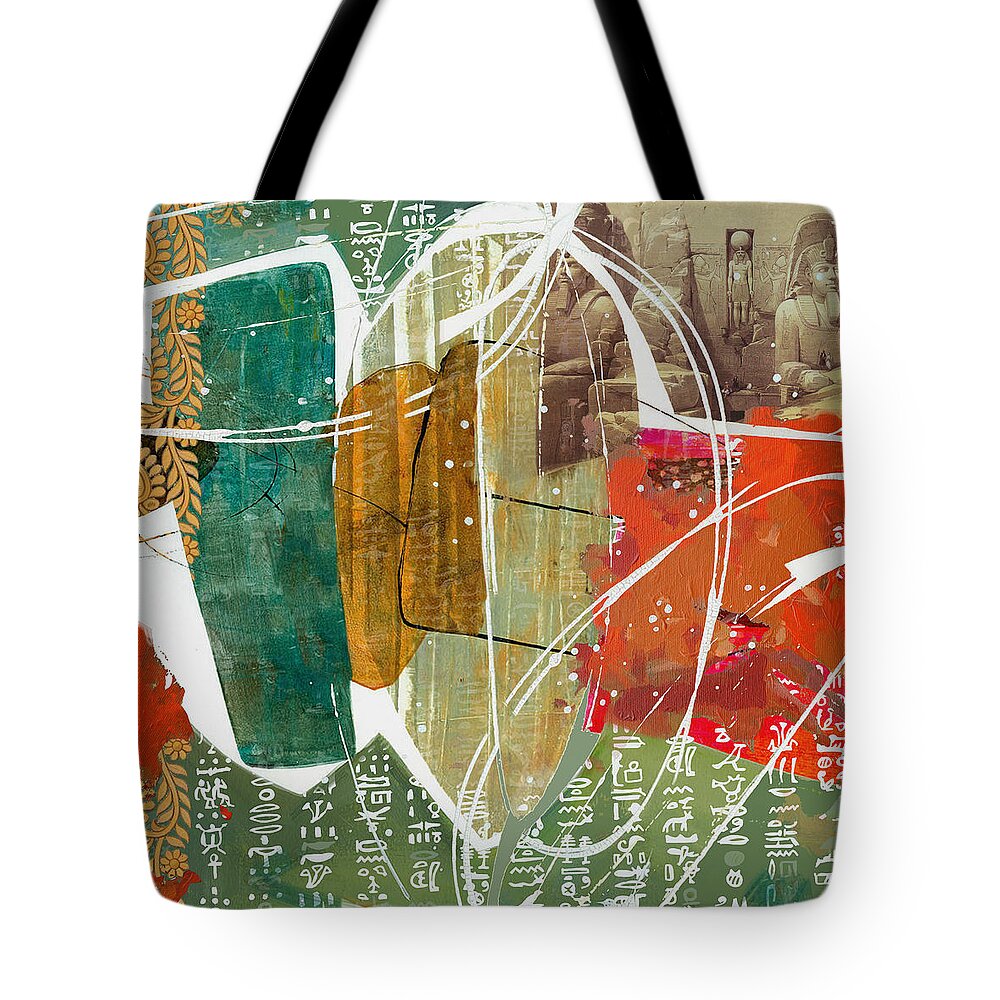 Egypt Tote Bag featuring the painting Egyptian Culture 73b by Maryam Mughal