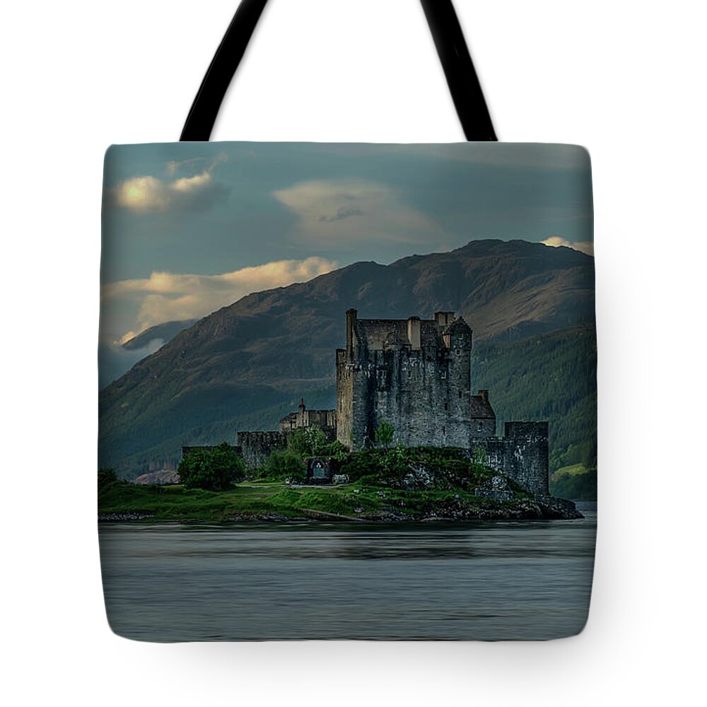 Loch Tote Bag featuring the photograph Eilean Donan Castle in the morning light by Jaroslaw Blaminsky