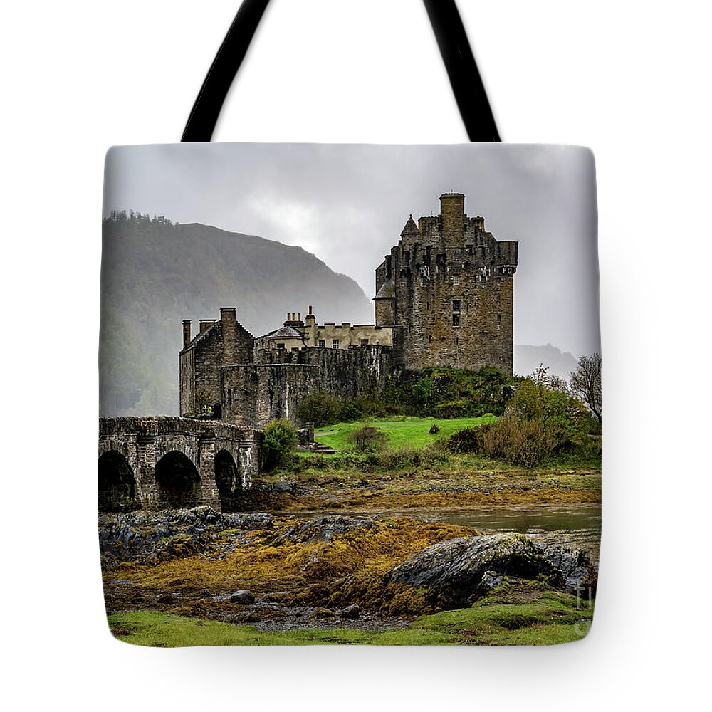 Eilean Donan Castle Tote Bag featuring the photograph Eilean Donan Castle by Sue Karski
