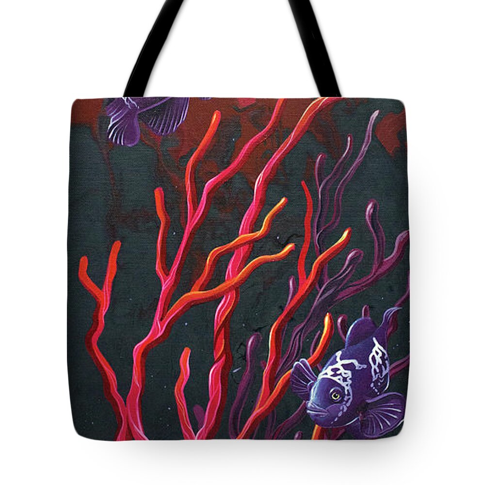 Acrylic Painting Tote Bag featuring the painting Electric Clown by William Love
