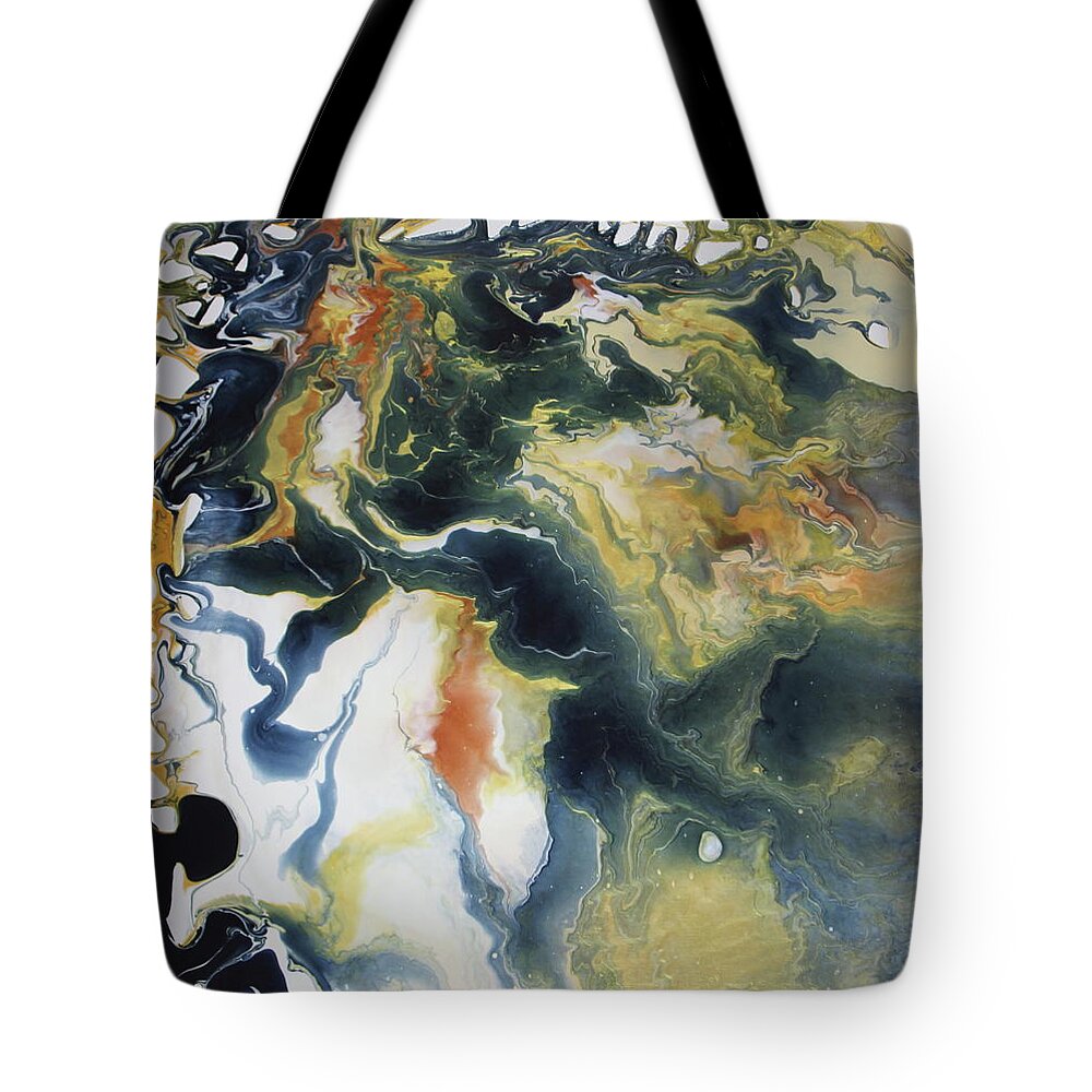 Earthscapes Tote Bag featuring the painting Elemental 2 by Madeleine Arnett