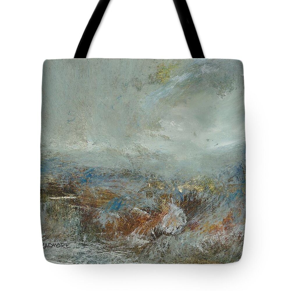 Storm Tote Bag featuring the painting Elemental 35 by David Ladmore