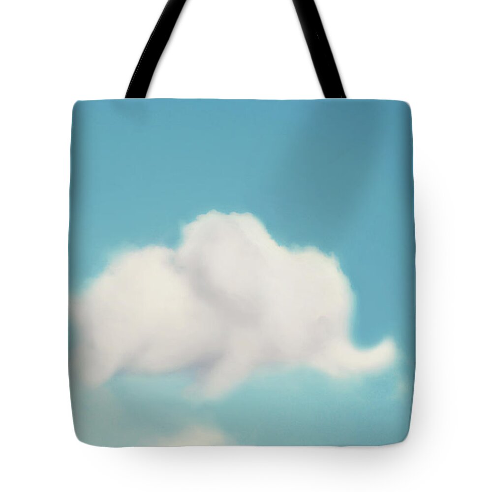Cloud Photography Tote Bag featuring the photograph Elephant in the Sky by Amy Tyler