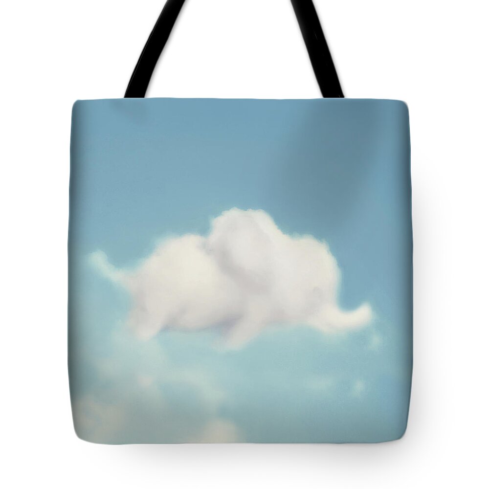 Elephant Art Tote Bag featuring the photograph Elephant In the Sky - Square Format by Amy Tyler