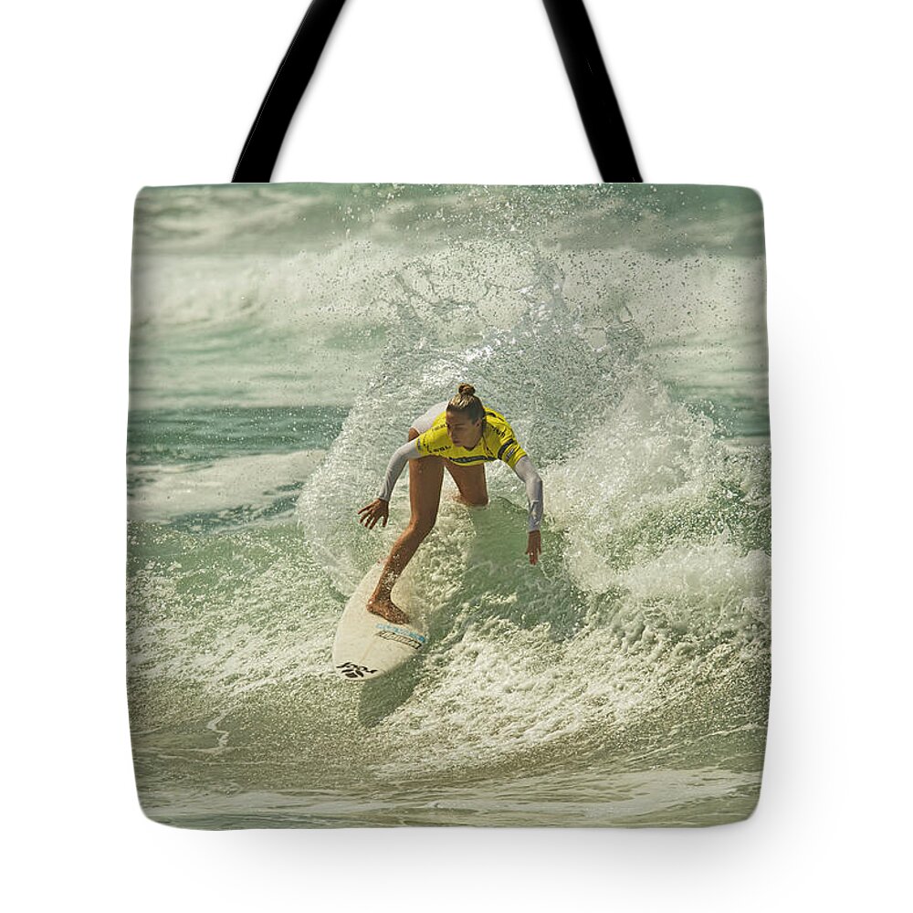 Ellie Brooks Tote Bag featuring the photograph Ellie Brooks AUS by Waterdancer