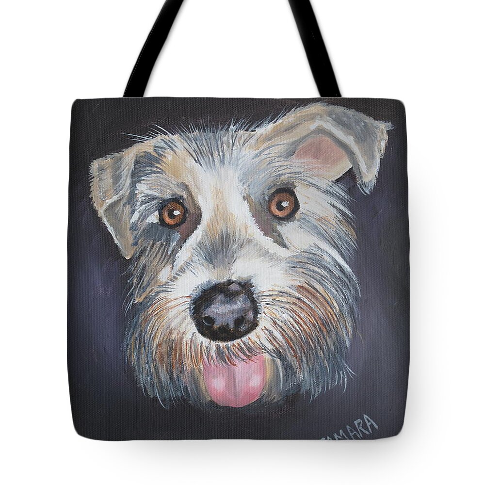 Pets Tote Bag featuring the painting Elliot, the Therapy Dog by Kathie Camara