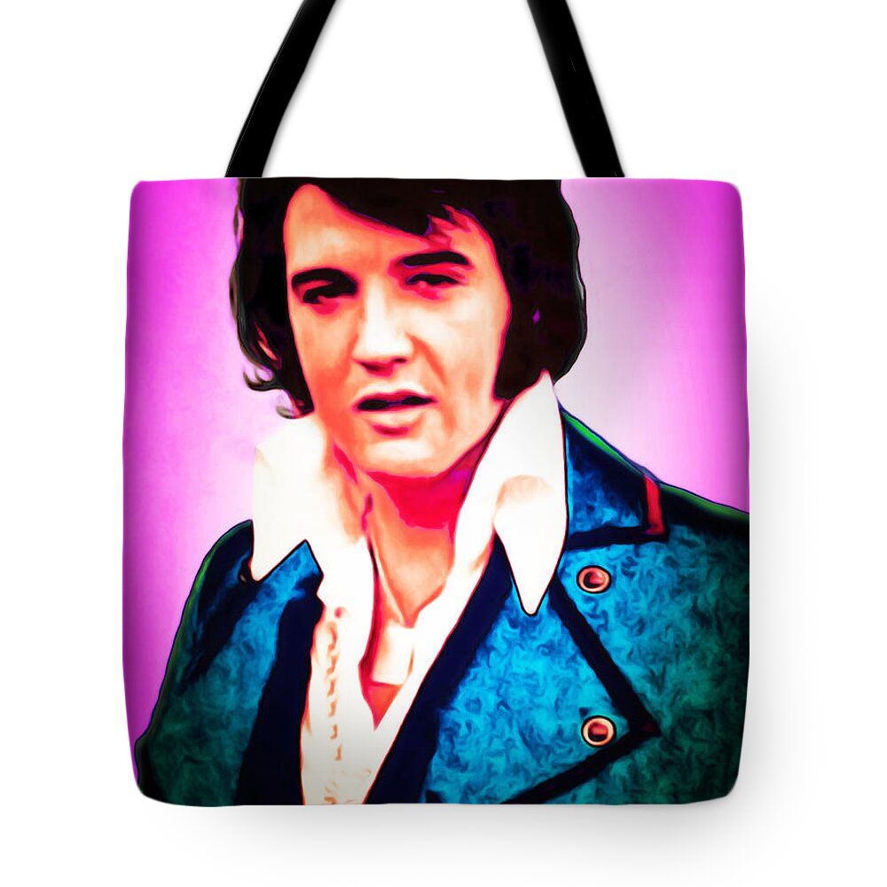 Wingsdomain Tote Bag featuring the photograph Elvis Presley The King 20160117 by Wingsdomain Art and Photography