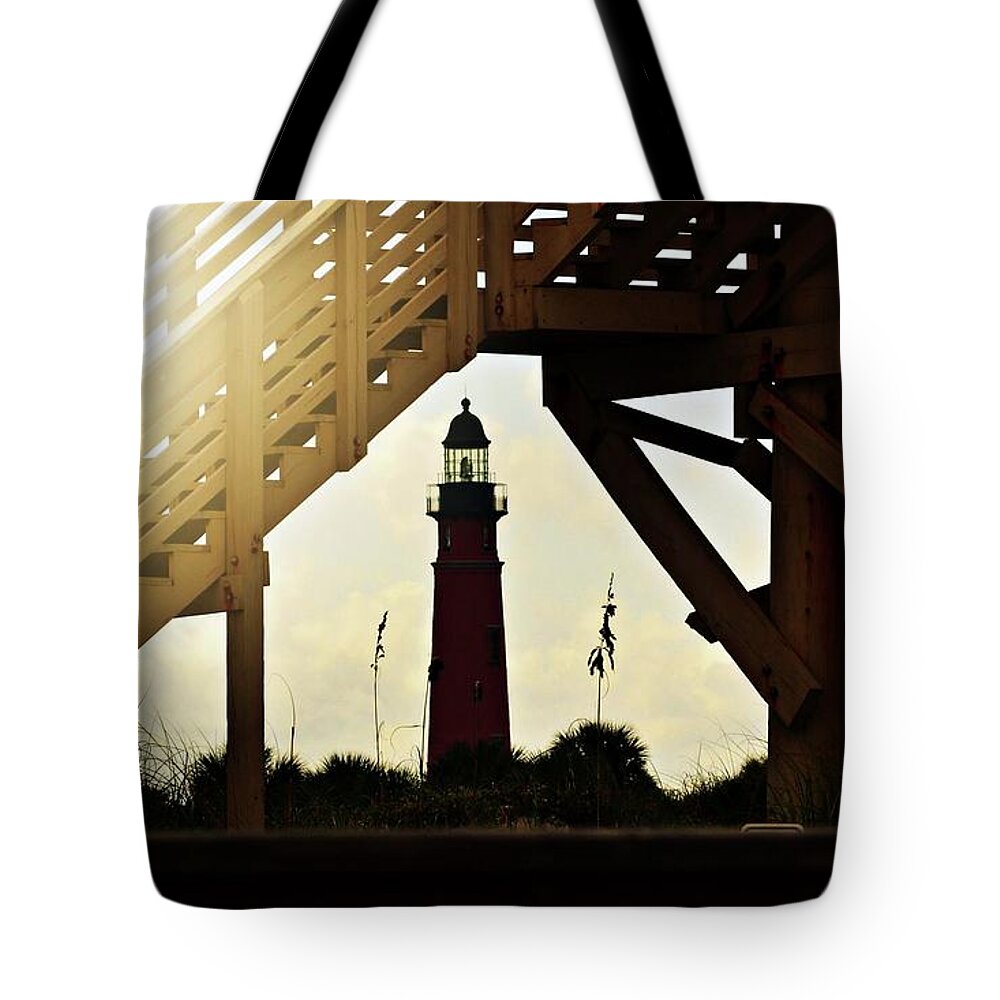 Lighthouse Tote Bag featuring the photograph Emerosa by Carolyn Mickulas