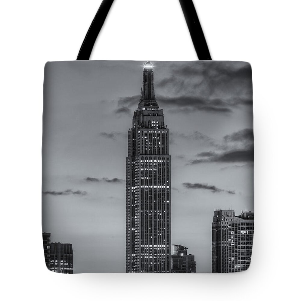 Clarence Holmes Tote Bag featuring the photograph Empire State Building Morning Twilight IV by Clarence Holmes