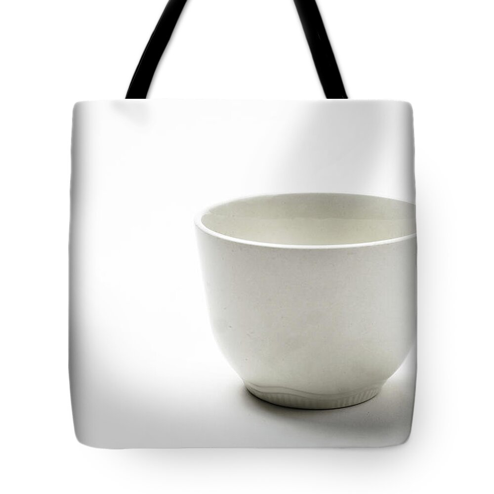 Cup Tote Bag featuring the photograph Empty Cup on With Background by Donald Erickson