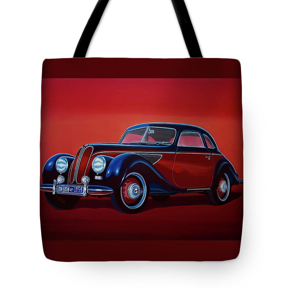 Emw Bmw Tote Bag featuring the painting EMW BMW 1951 Painting by Paul Meijering