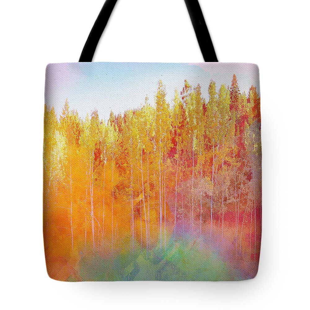 Graphic Design Tote Bag featuring the digital art Enchanted Scenery #3 by Klara Acel