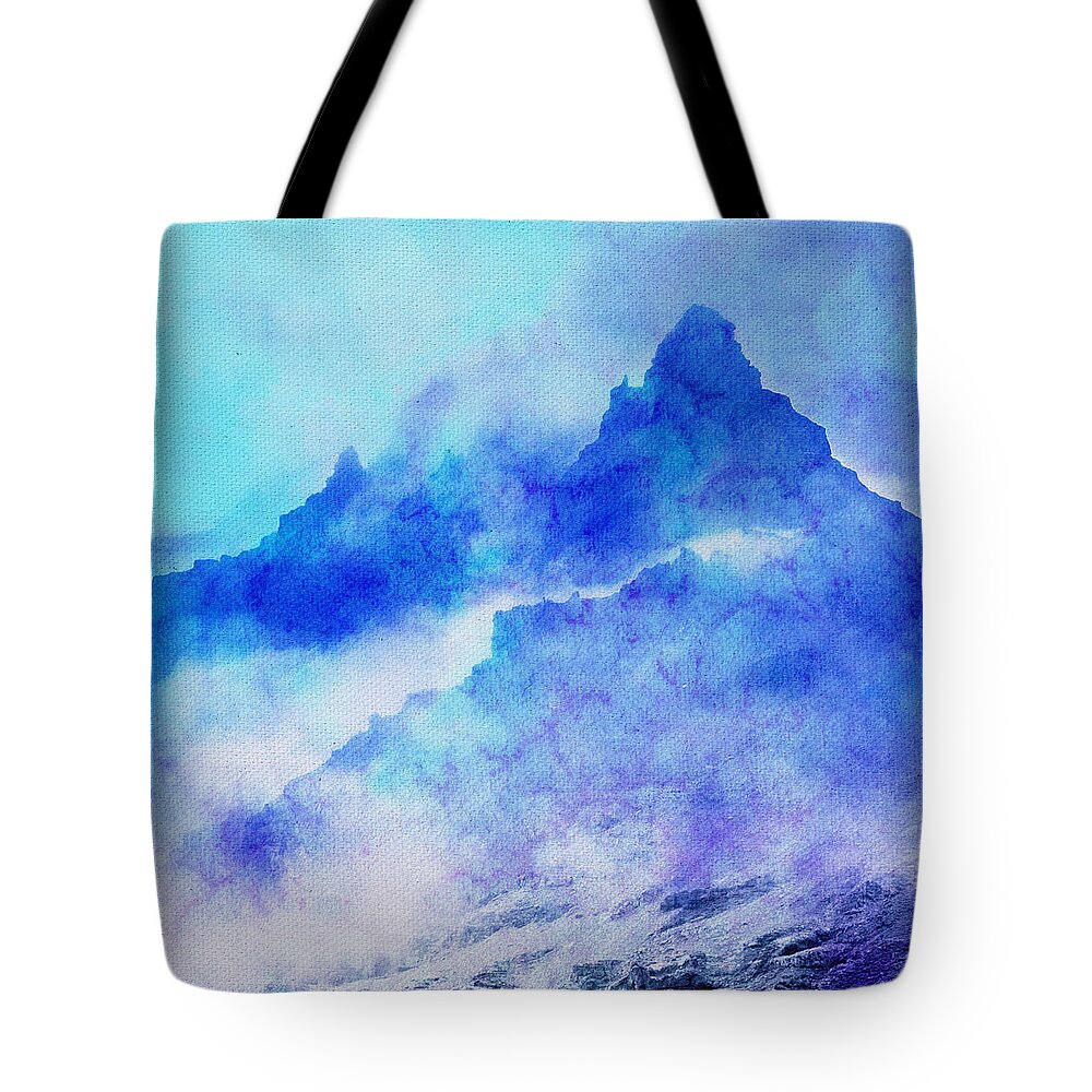 Graphic Design Tote Bag featuring the digital art Enchanted Scenery #4 by Klara Acel