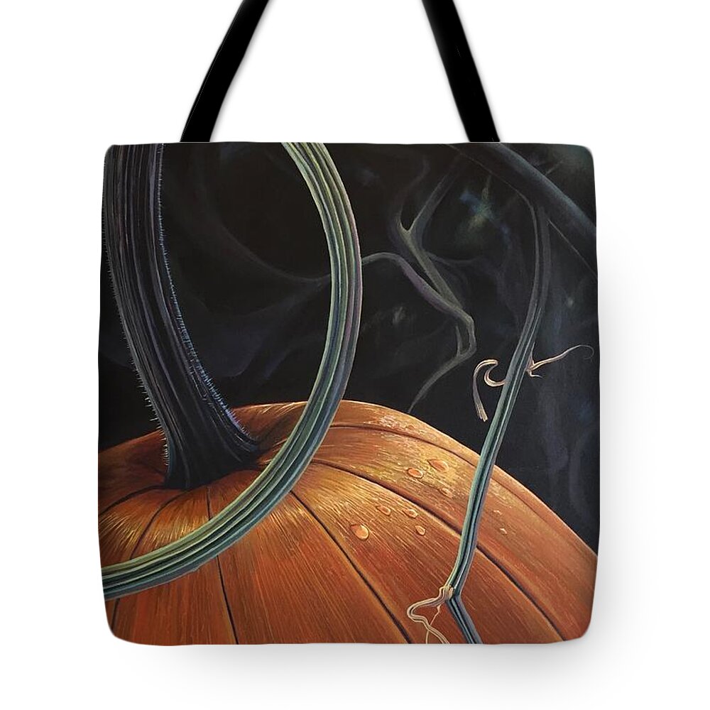 Pumpkin Tote Bag featuring the painting Enchantment by Hunter Jay